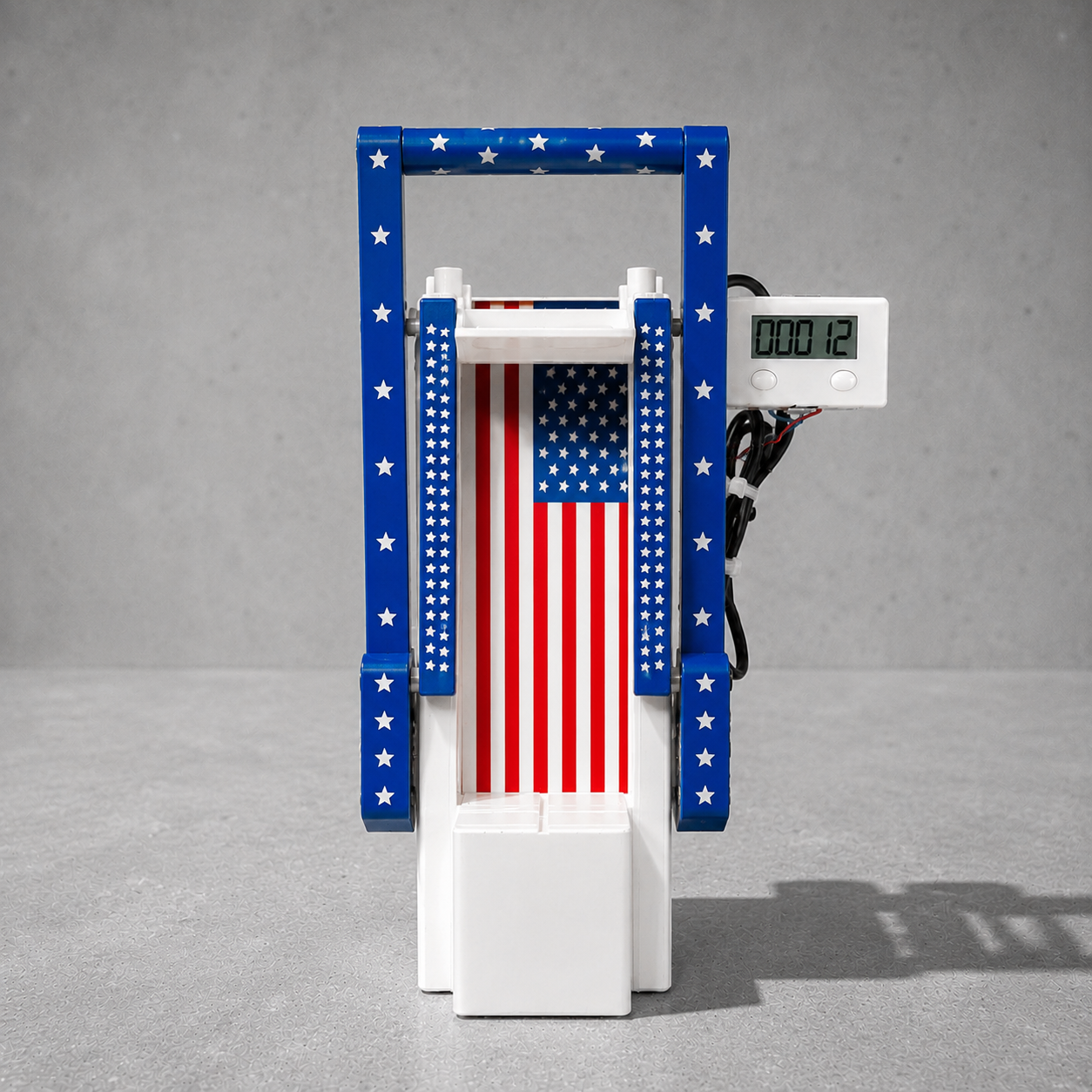 Wall Mounted Can Crusher, USA/Canada Flag Design, Built-in Counter, 3D Printed Tool
