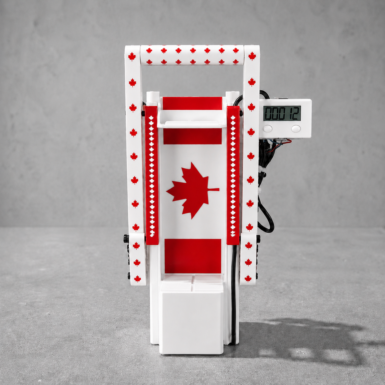 Wall Mounted Can Crusher, USA/Canada Flag Design, Built-in Counter, 3D Printed Tool