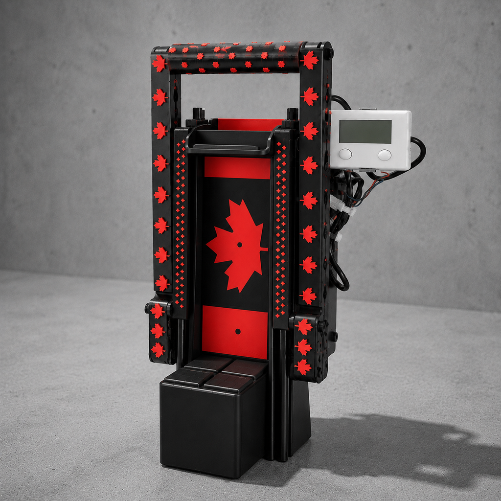 Wall Mounted Can Crusher, USA/Canada Flag Design, Built-in Counter, 3D Printed Tool