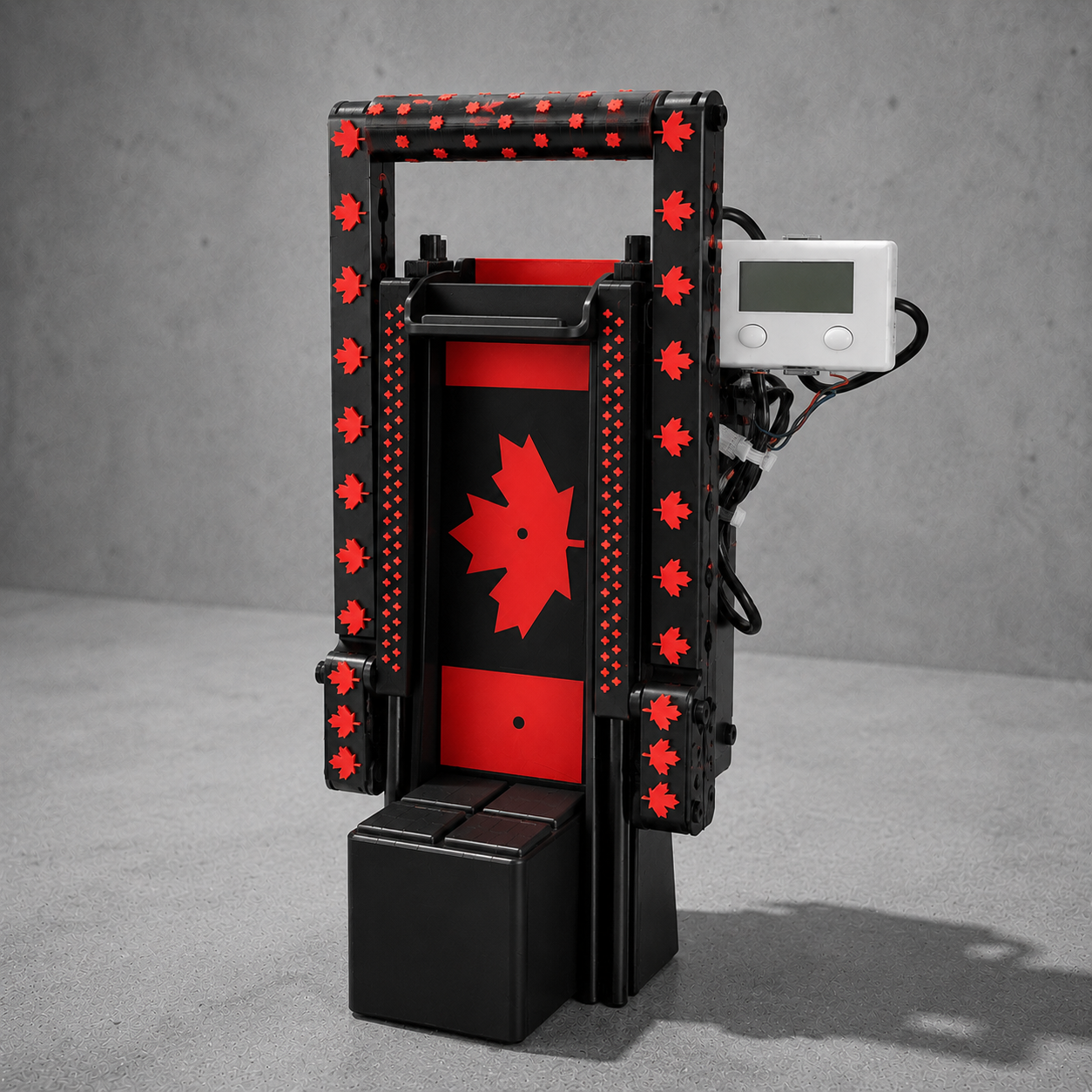 Wall Mounted Can Crusher, USA/Canada Flag Design, Built-in Counter, 3D Printed Tool