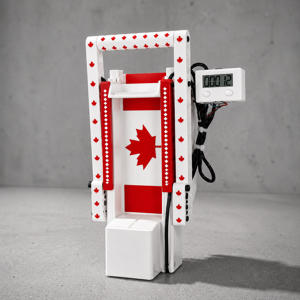 Wall Mounted Can Crusher, USA/Canada Flag Design, Built-in Counter, 3D Printed Tool