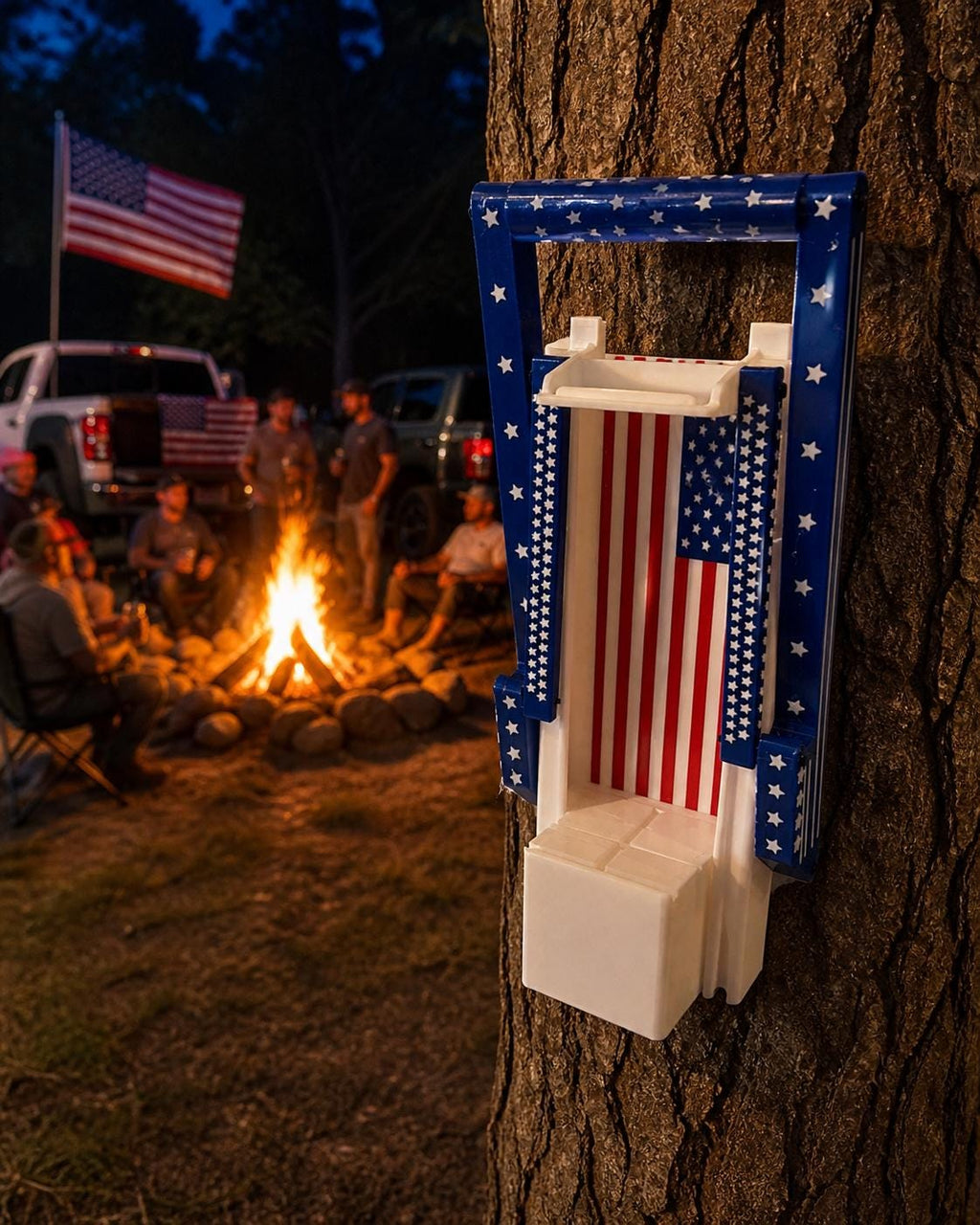 Wall Mounted Can Crusher, USA/Canada Flag Design, Built-in Counter, 3D Printed Tool