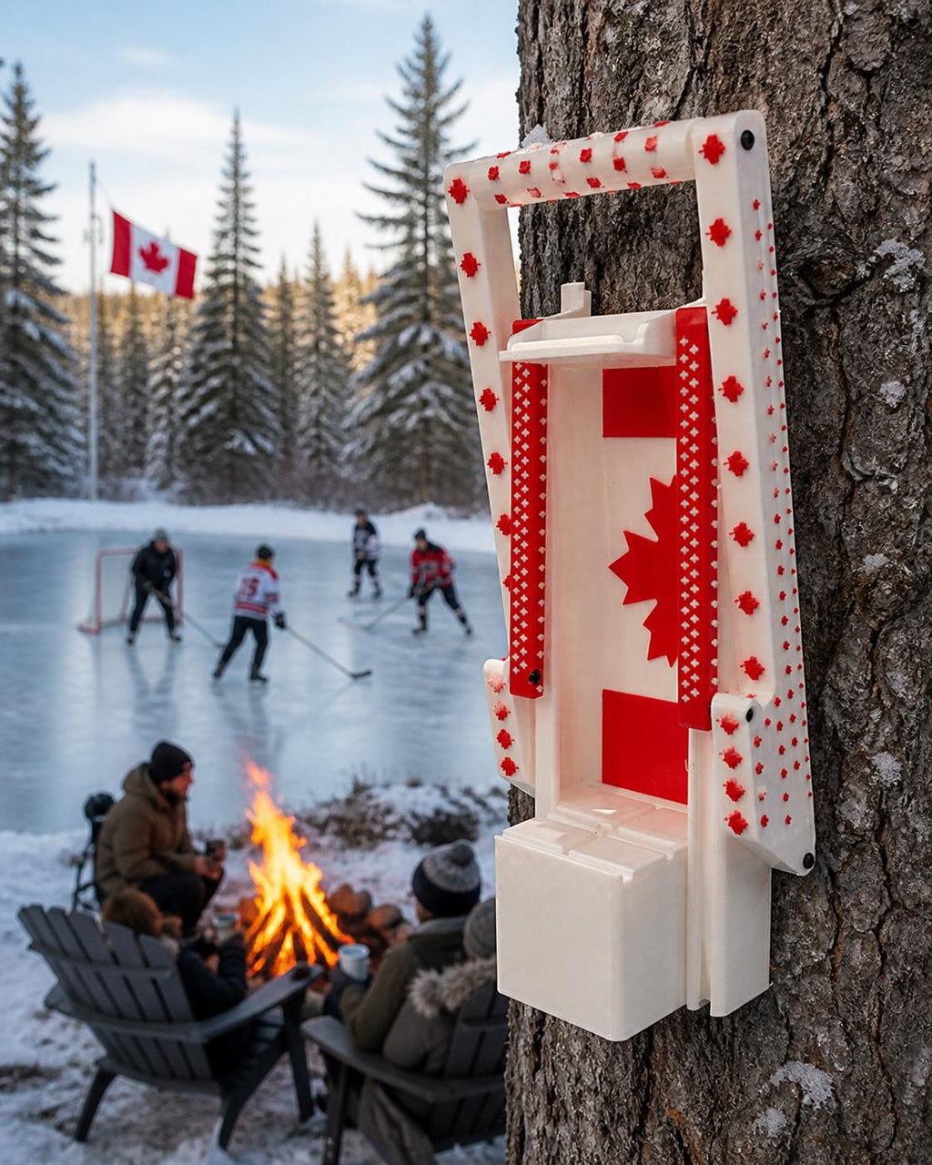Wall Mounted Can Crusher, USA/Canada Flag Design, Built-in Counter, 3D Printed Tool